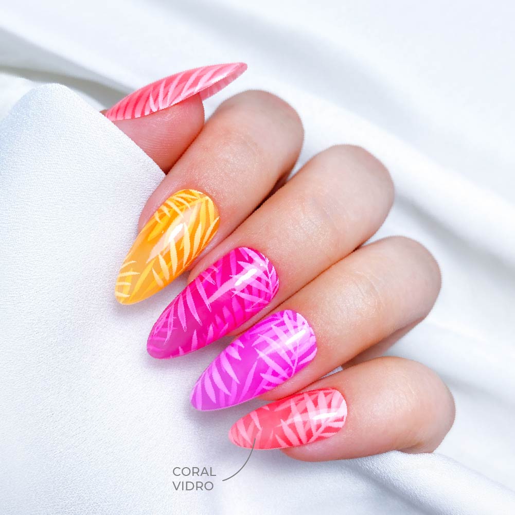 VERNIZ GEL INOCOS TOP COAT VITRAL CORAL VIDRO, 15ML