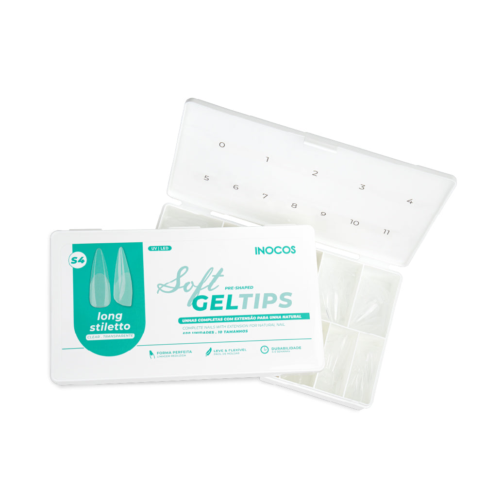 SOFT GEL TIPS INOCOS LONG STILETTO (S4)