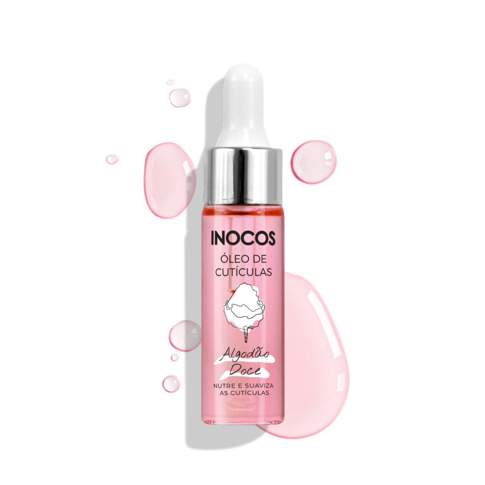 ÓLEO DE CUTÍCULAS INOCOS ALGODÃO DOCE, 15ML