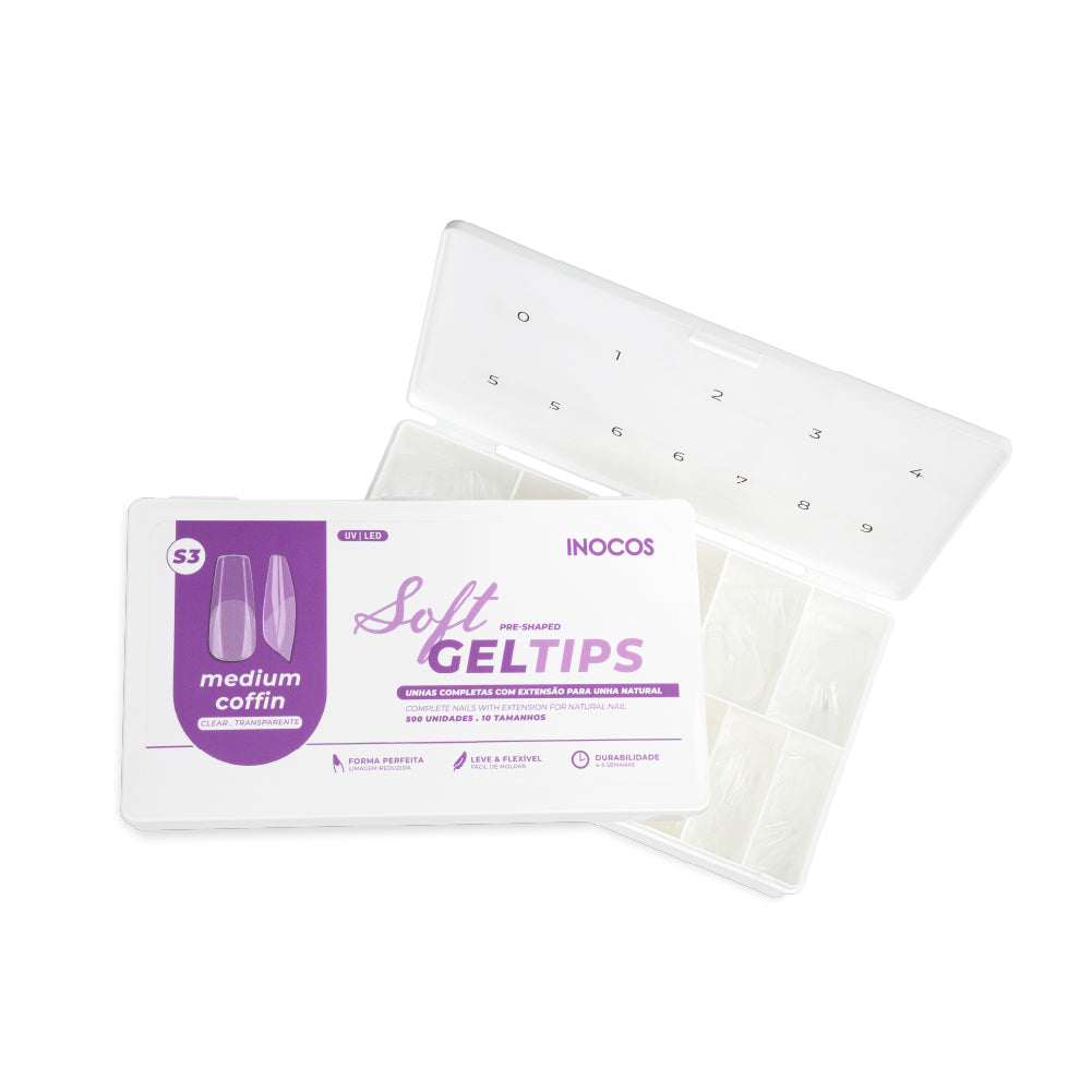 SOFT GEL TIPS INOCOS MEDIUM COFFIN (S3)