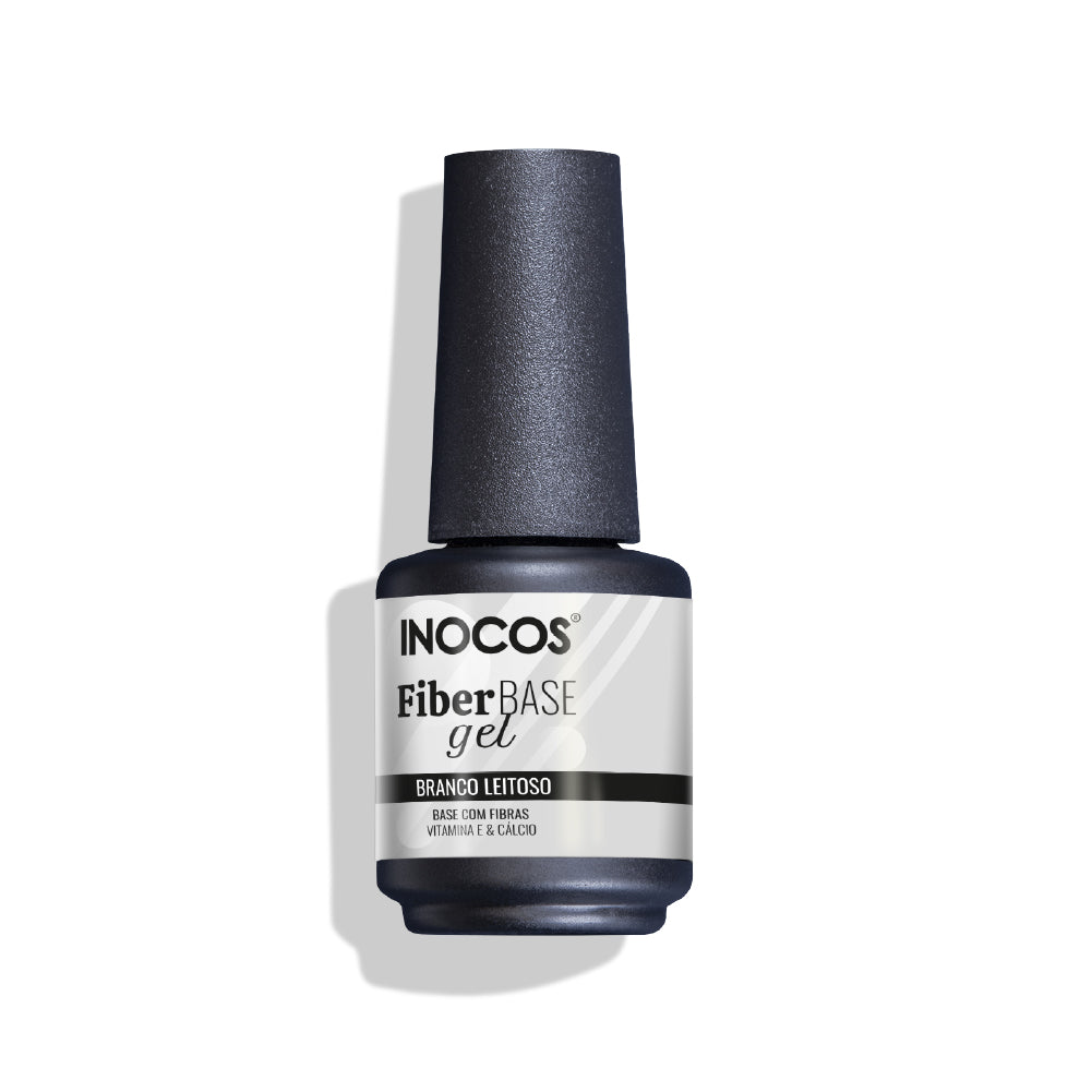 VERNIZ GEL FIBER BASE INOCOS C/VITAM. BRANCO LEITOSO, 15ML