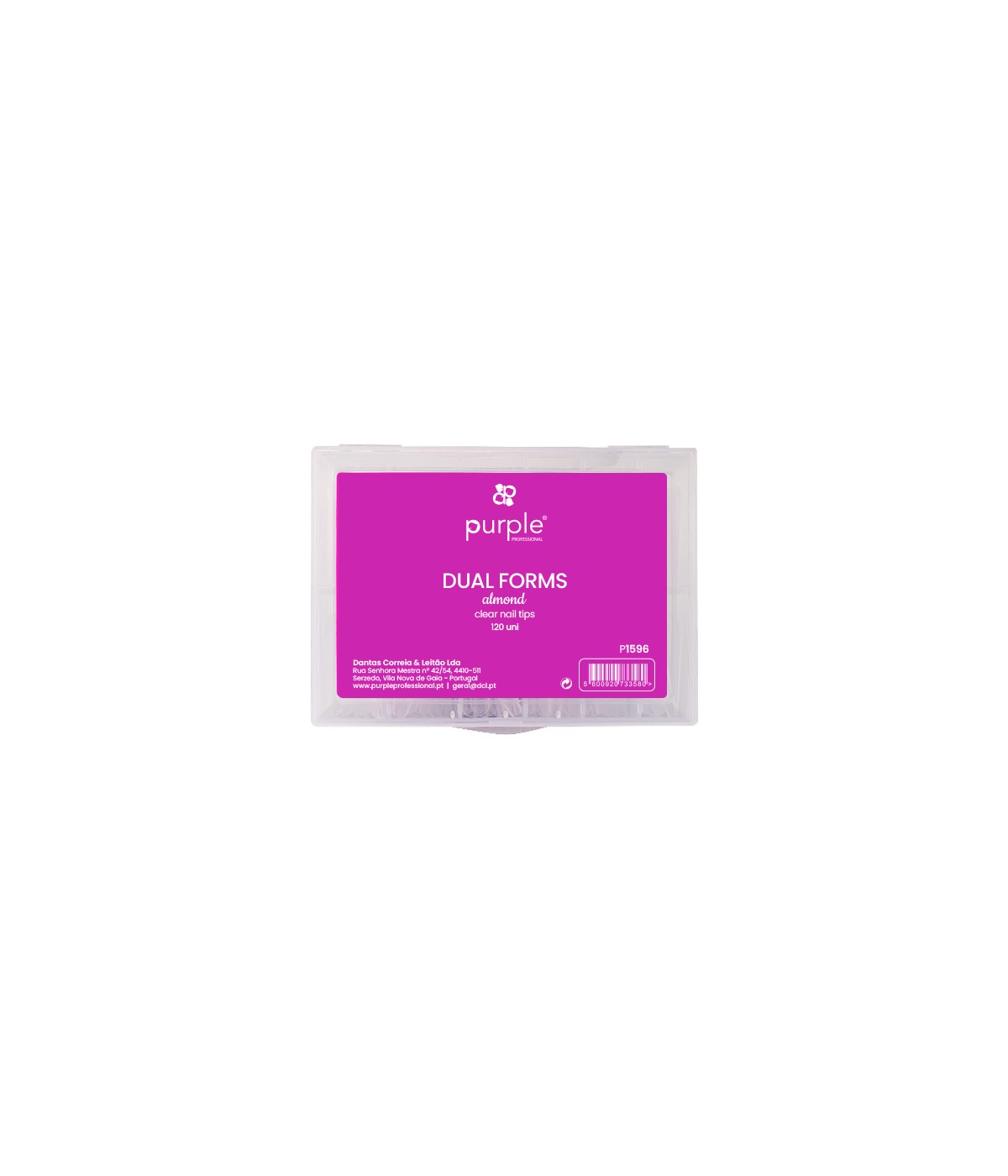 Dual Forms F1 Almond Clear Nail Tips