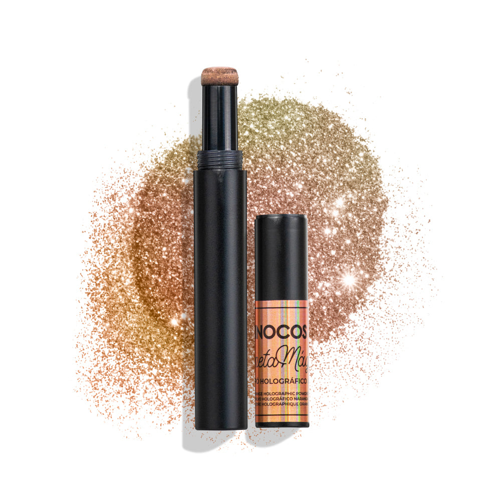 CANETA MÁGICA INOCOS PÓ HOLOGRÁFICO LARANJA