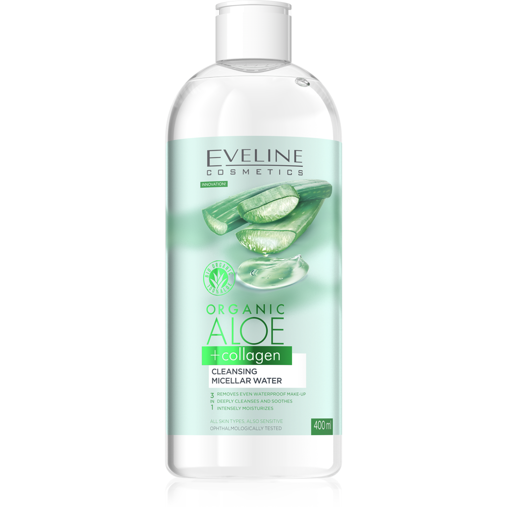 Água Micelar – Organic Aloé + Collagen Micellar water 500ml