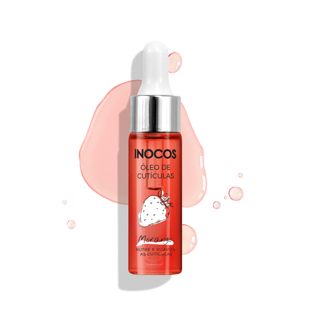 ÓLEO DE CUTÍCULAS INOCOS MORANGO, 15ML