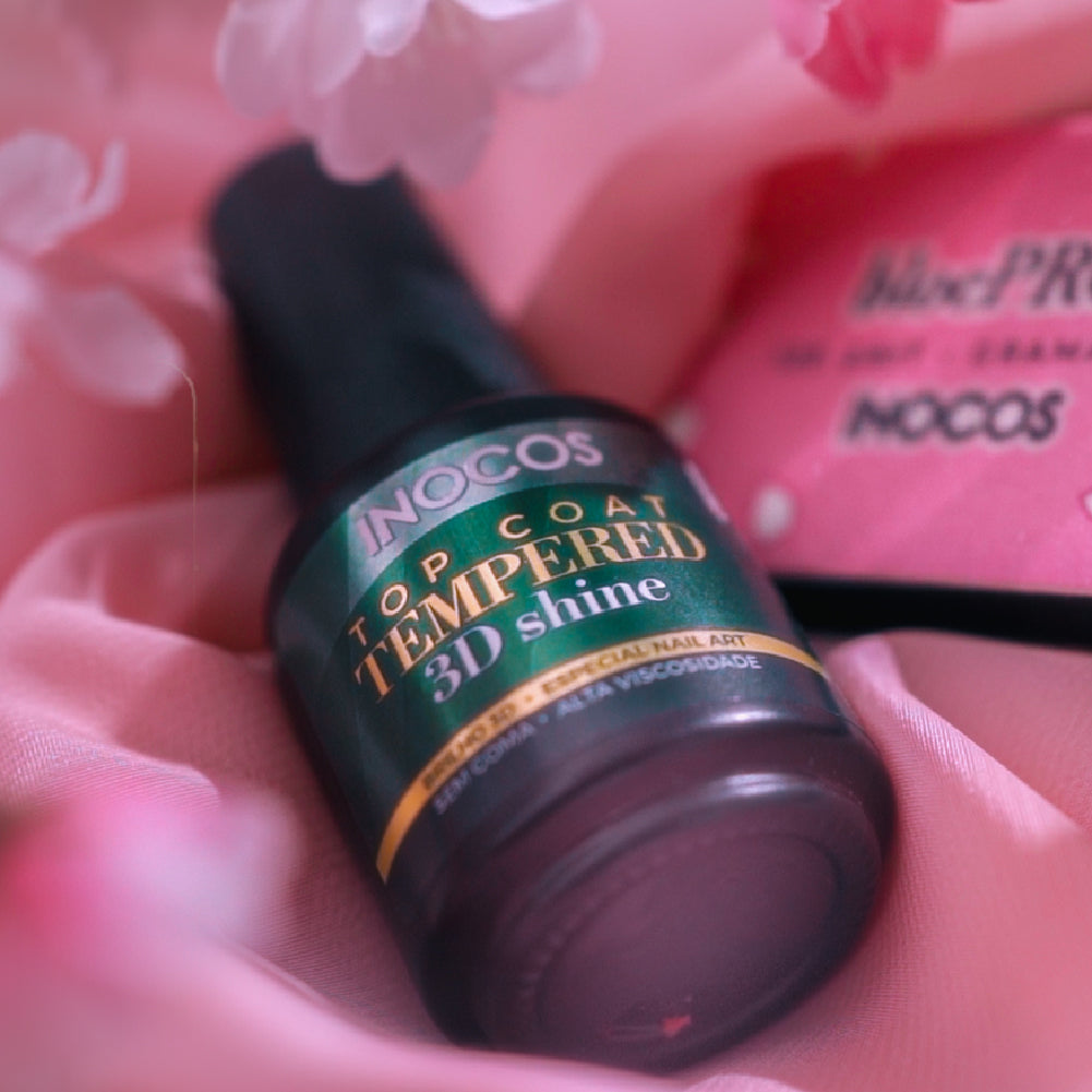 VERNIZ GEL INOCOS TOP TEMPERED 3D SHINE, 15ML