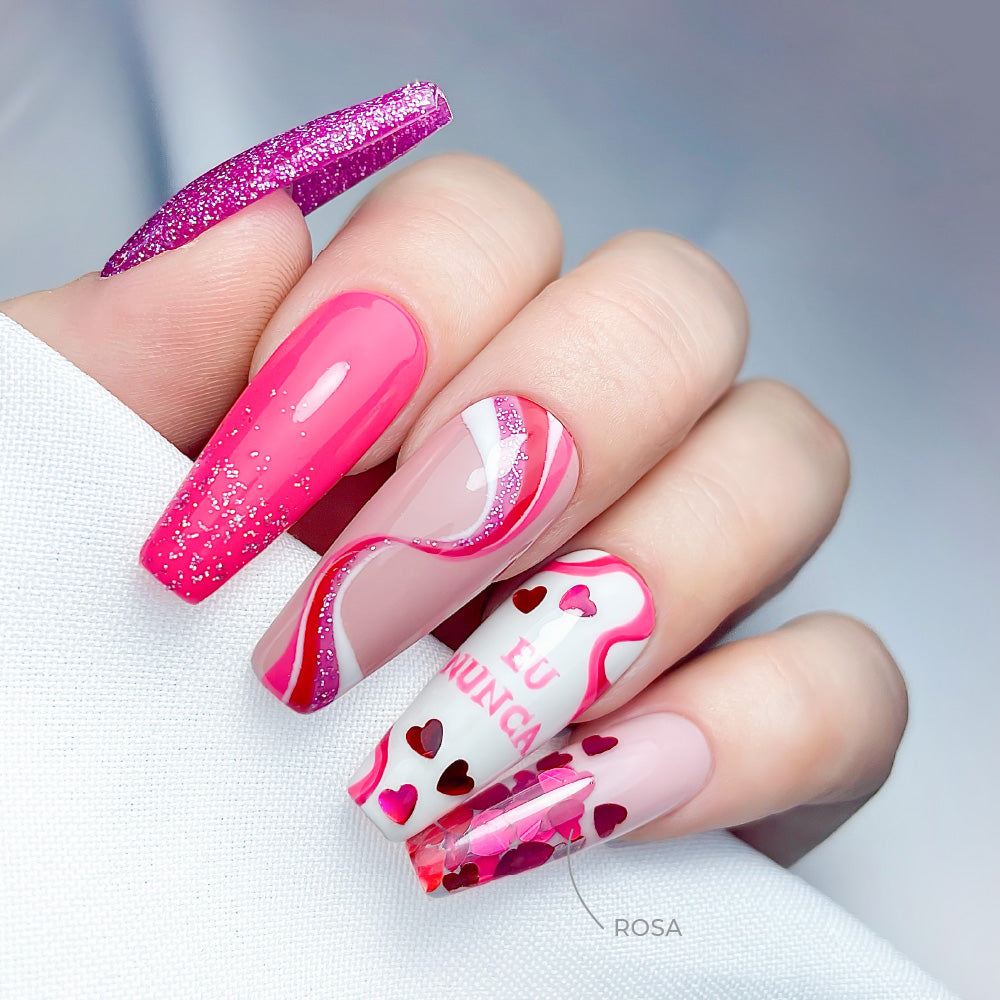 GLITTER XI-CORAÇÃO INOCOS ROSA, 1G