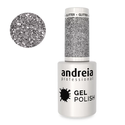 Andreia Verniz Gel 277 Glitter Prateado