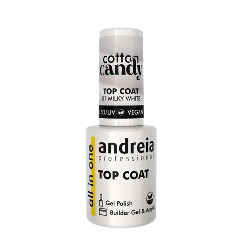 Andreia All In One Cotton Candy Top Coat 01 Milky White