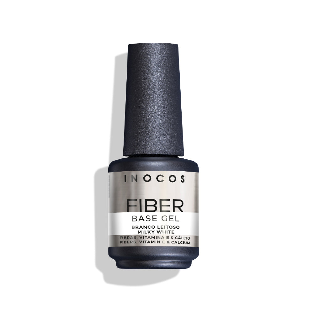 VERNIZ GEL FIBER BASE INOCOS C/VITAM. BRANCO LEITOSO, 15ML
