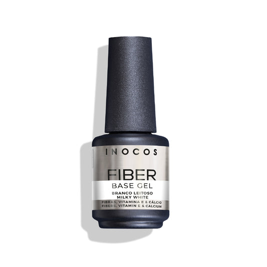 VERNIZ GEL FIBER BASE INOCOS C/VITAM. BRANCO LEITOSO, 15ML