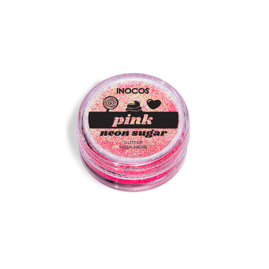 PÓ GLITTER INOCOS PINK NEON SUGAR, 3G