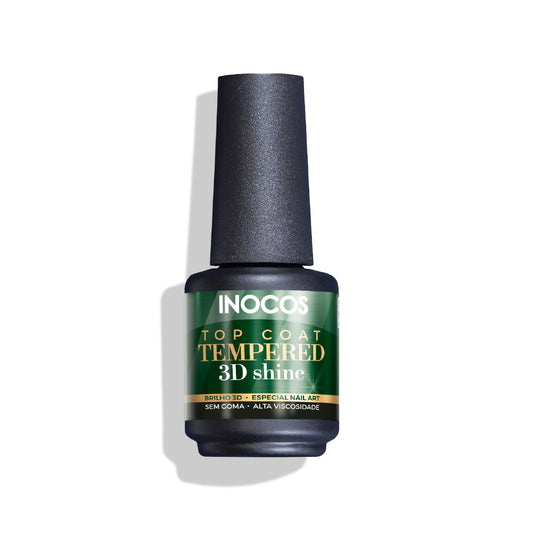 VERNIZ GEL INOCOS TOP TEMPERED 3D SHINE, 15ML