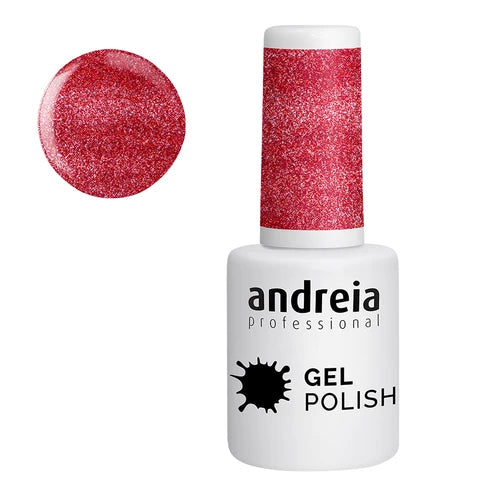 Andreia Verniz Gel 261 Glitter Vermelho