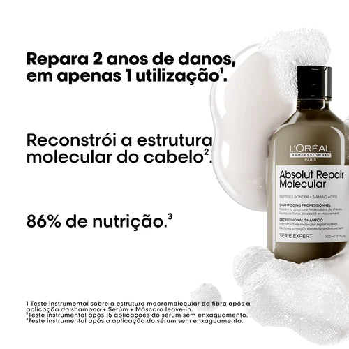 L’Oréal Pro Serie Expert Absolut Repair Molecular Champô Cabelo Danificado 300ml