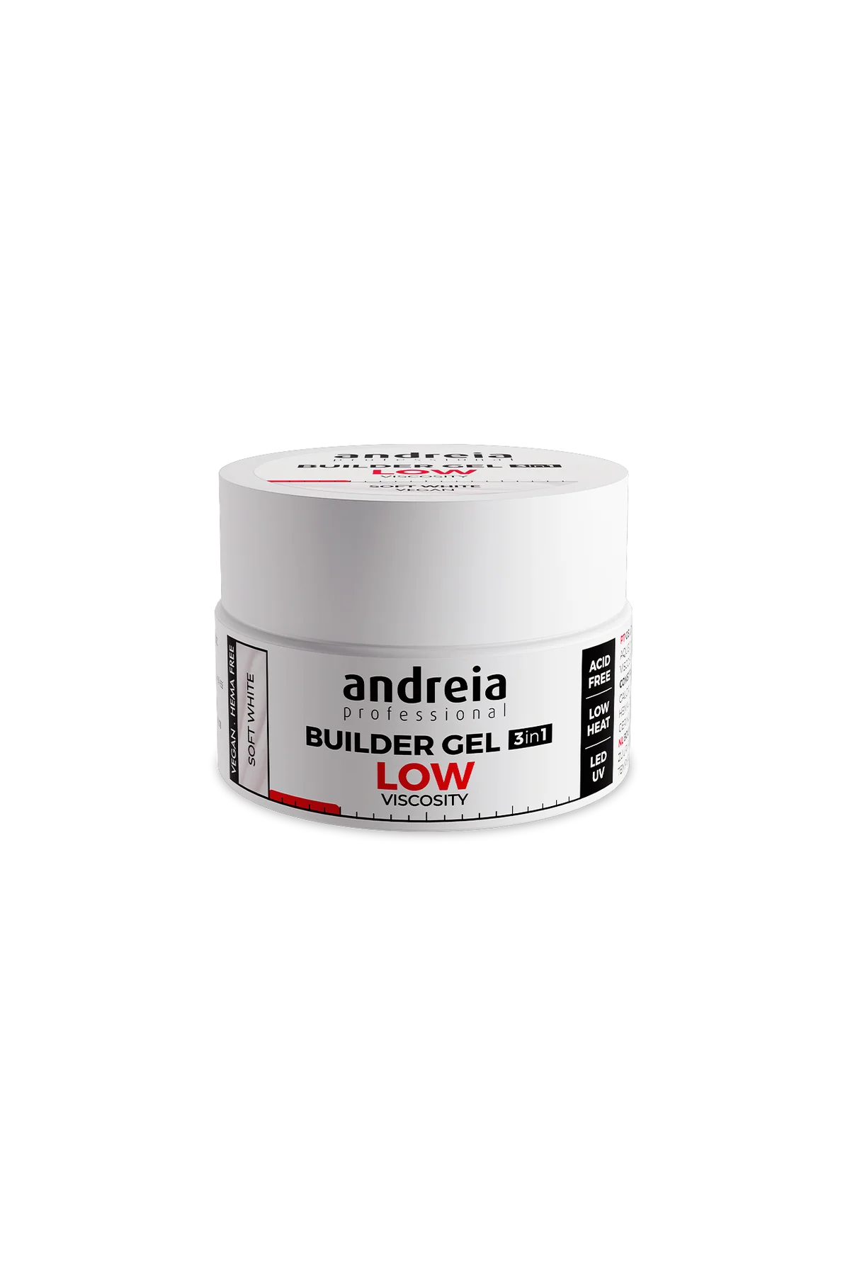 Builder Gel 3 in 1 - Soft White (Low viscosity) 44gr