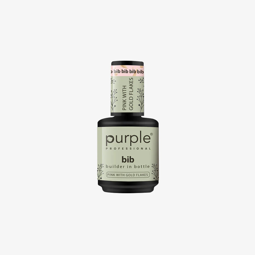BIB - Builder in bottle pink with gold flakes 15ml