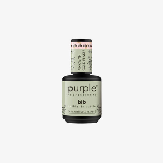 BIB - Builder in bottle pink with gold flakes 15ml