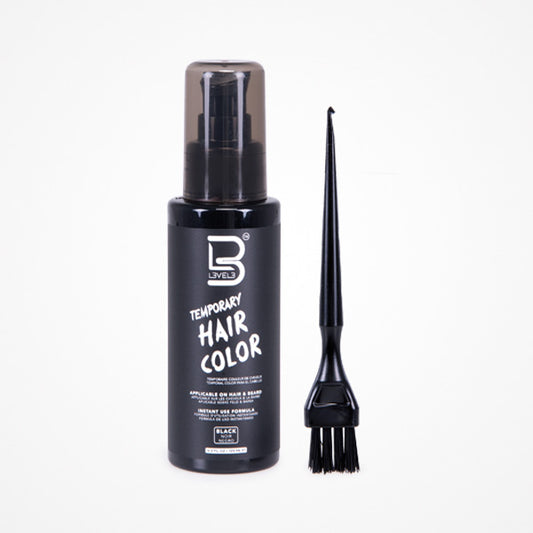 Tinta Temporal Instantânea Cor Preto para Cabelo e Barba 125 ml Level 3