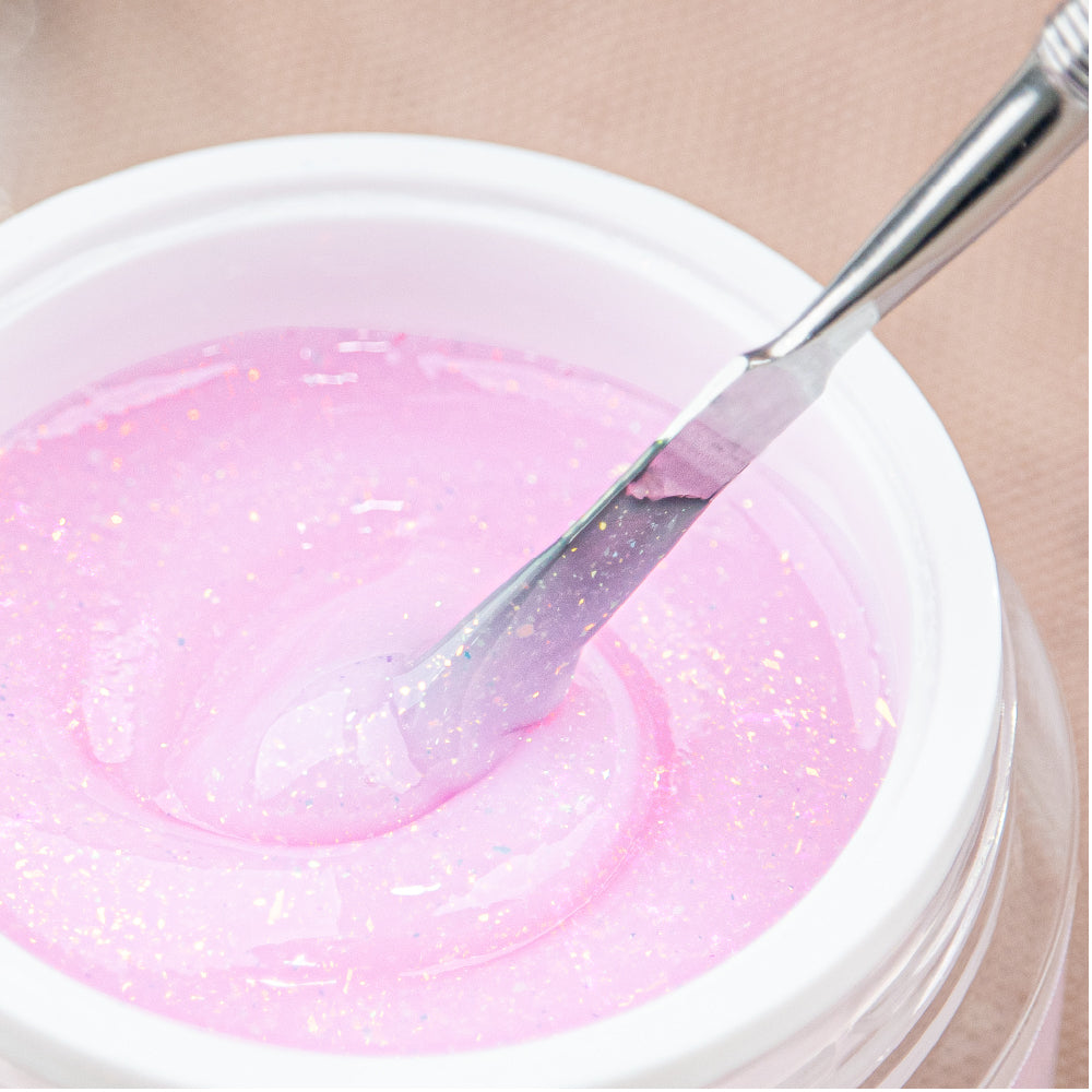 GEL CONSTRUÇÃO INOCOS GLITTER GEL ROSA LEIT., 50G