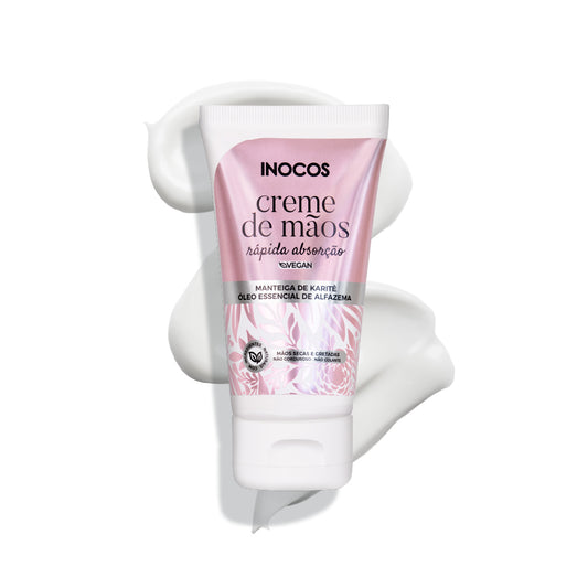 CREME MÃOS RÁPIDA ABSORÇÃO KARITÉ E ALFAZEMA, 50ML