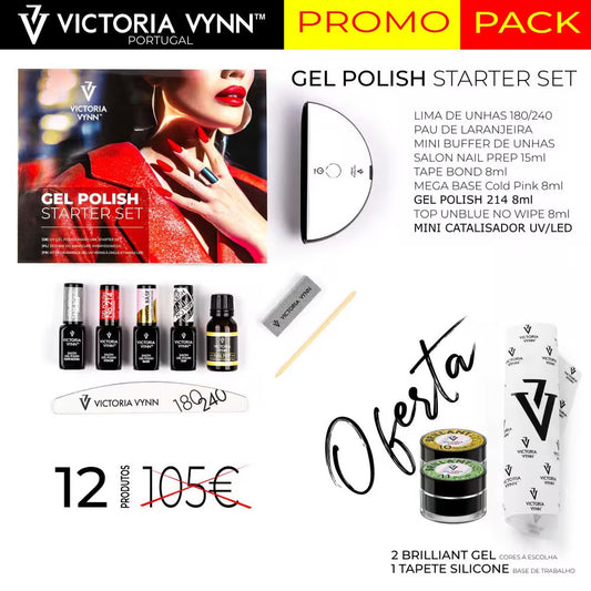 PROMO PACK – Gel Polish Starter Set + Oferta 1 Tapete e 2 Brillant Gel