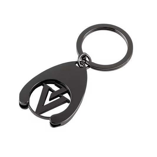 SHOPPING CART TOKEN KEYCHAIN BLACK